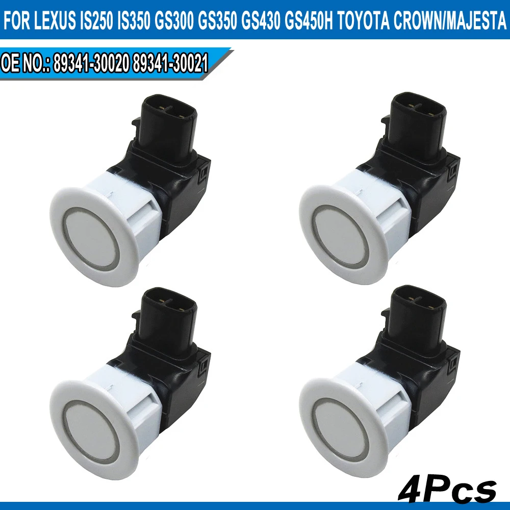 NEW 4 PCS PDC Parking Reverse Sensor For Lexus IS250 IS350 GS300 GS350 GS430 GS450H Toyota Crown/Majesta 89341-30020 89341-30021