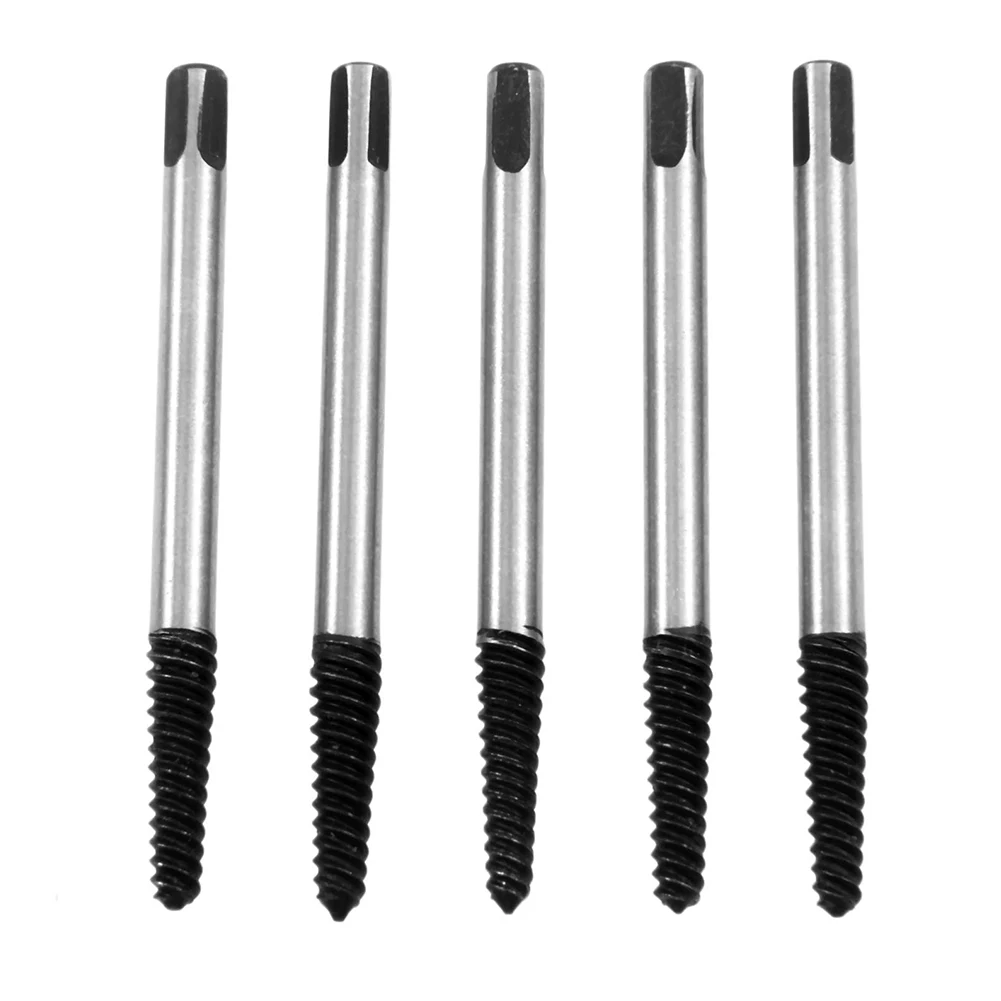 5pcs Hex Screw Extractors Tool Broken Damaged Screw Extractor Drill Bit Guide Set Broken Bolt Remover Easy Out Set Power Tool