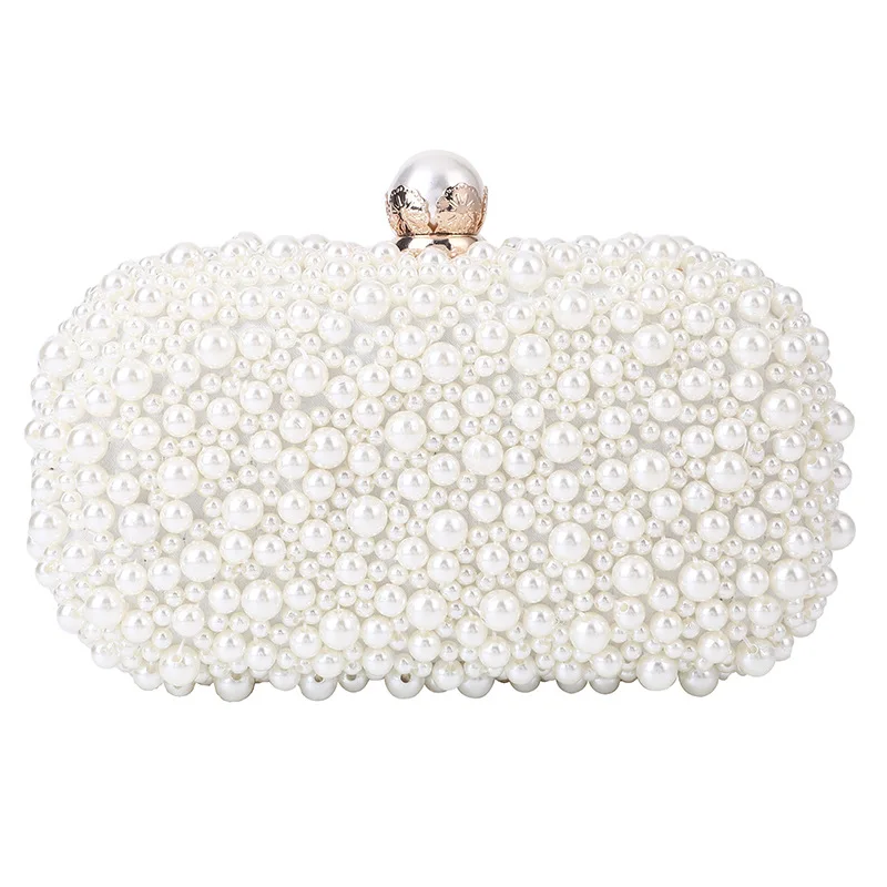 Handcrafted Pearl Evening Bag High-End Versatile Wedding Banquet Gift Hand-Held Bag for Cheongsam And Evening Dresses