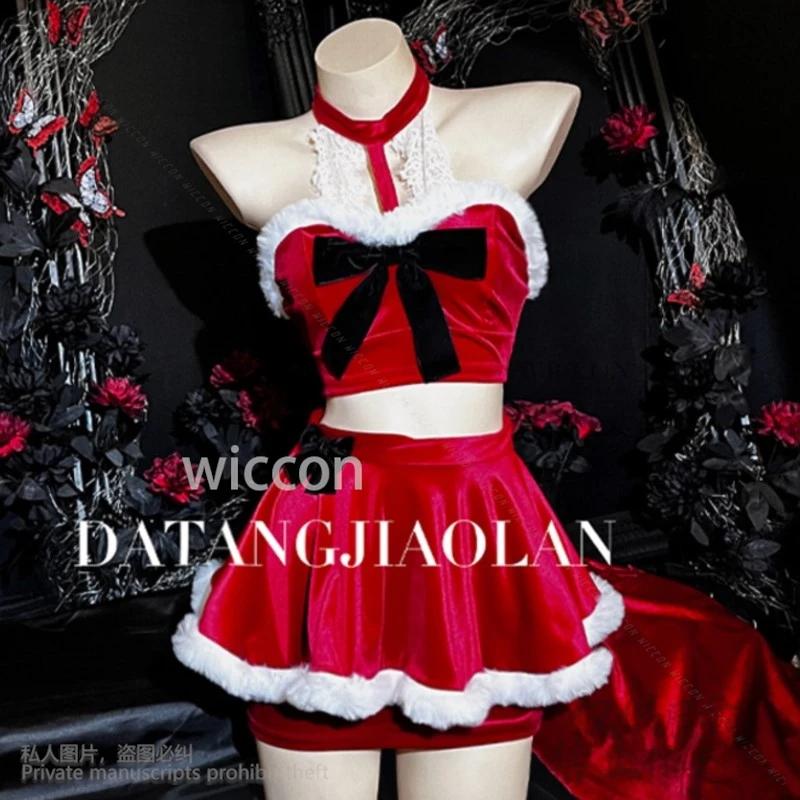 2024คริสต์มาสคอสเพลย์อะนิเมะเครื่องแต่งกายสําหรับสาวผู้หญิงSanta Claus Holiday Partyเสื้อผ้าLolita Headwearที่กําหนดเอง