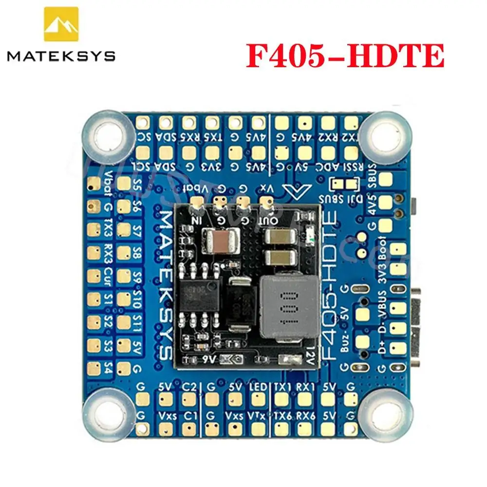 

MATEK F405-HDTE FC Dual BEC Baro OSD Blackbox 3-12S LIPO F4 Flight Controller 30X30mm for RC Airplane FPV Freestyle Drones