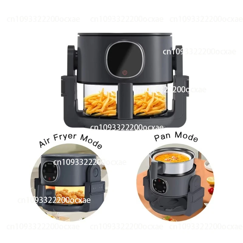 

Цифровая фритюрница из нержавеющей стали, 4 л, электрическая стеклянная паровая фритюрница, без масла