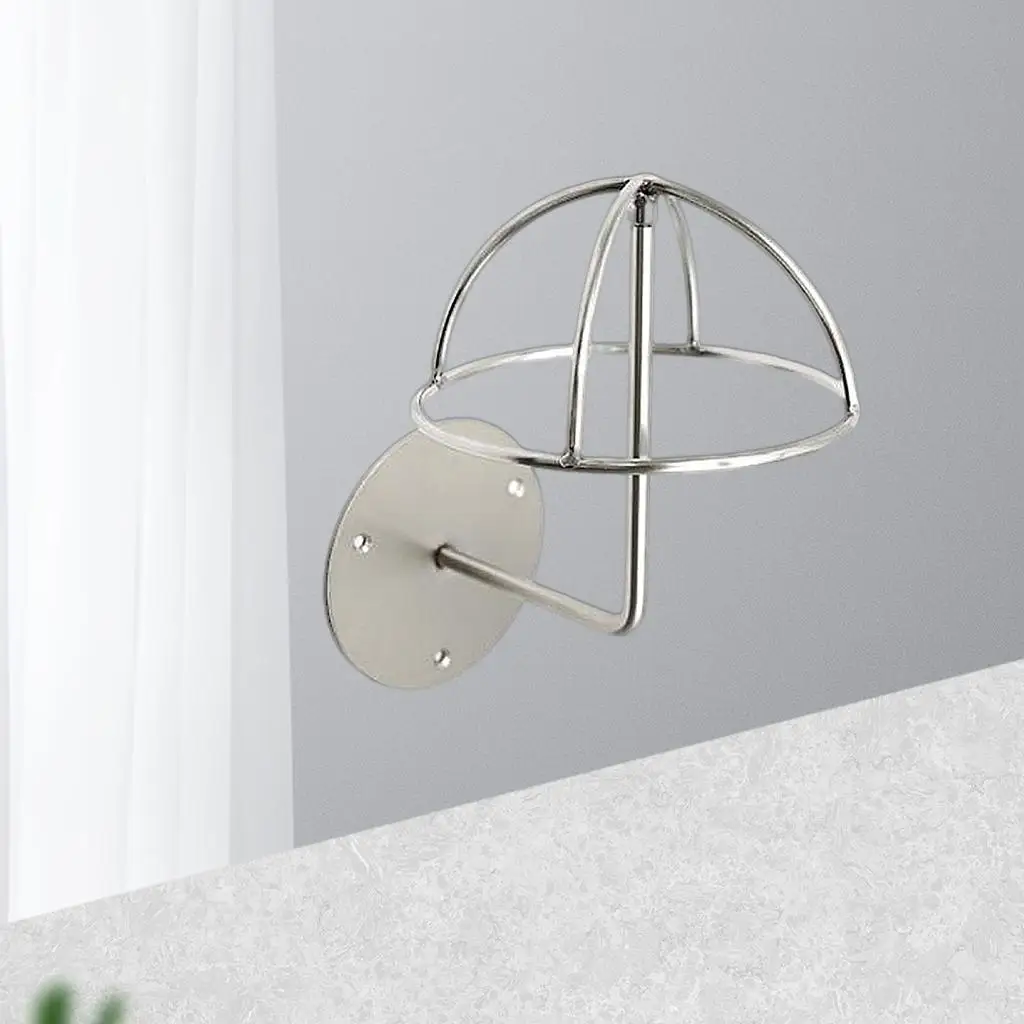 رف عرض القبعة المقاوم للصدأ المثبت على الحائط على شكل قبة