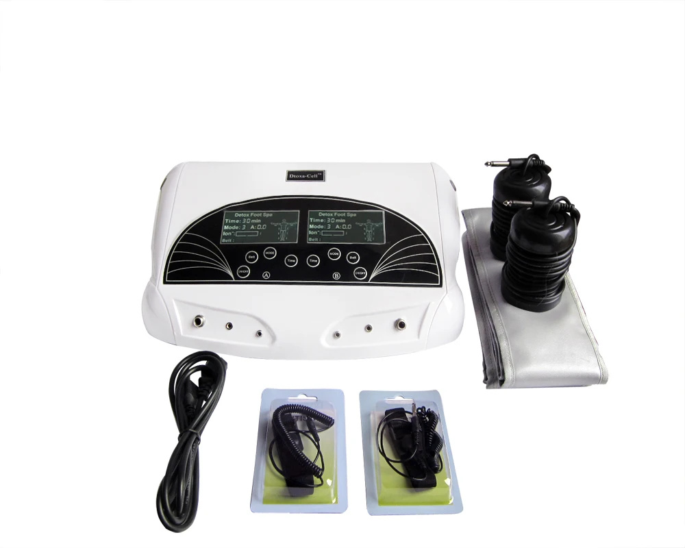 Dual Ionic Cleanse Detox Foot Spa Hydrogen Machine for Two Person Use at The Same Time with Far Infrared Heating Belts