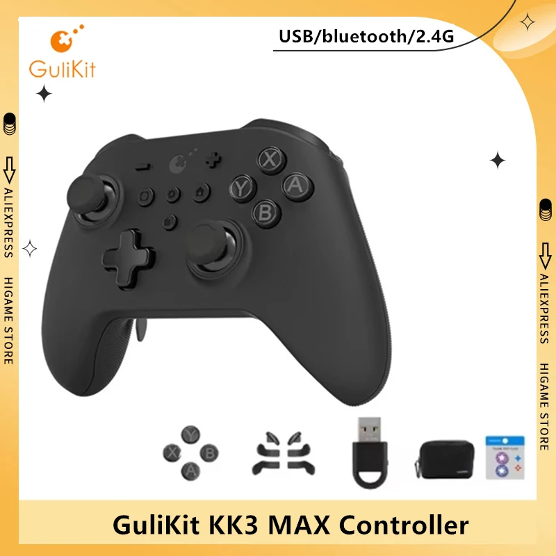 GuliKit KK3 MAX Controller Hall Joystick Support For Nintendo Switch/Window10/11/ios/Android Kingkong3 Max Gamepad USB Bluetooth