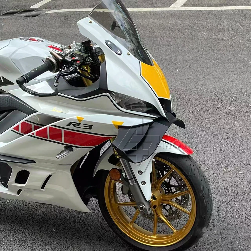 야마하 R3 2021 2022 2023 2024 2025 오토바이 액세서리 블랙 네이키드 프론트 다운포스 스포일러 에어로다이나믹 윙 키트 스포일러
