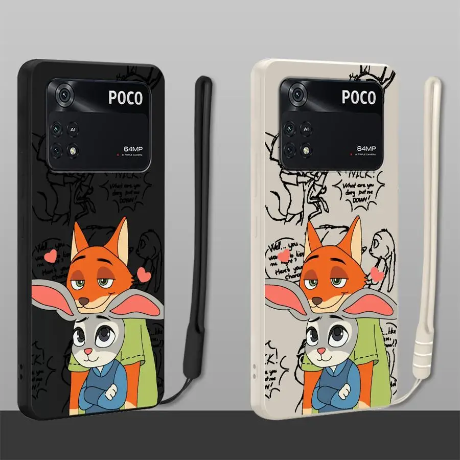 Мягкий чехол для телефона Disney Nick Judy для Xiaomi Poco F5 F3 X4 X3 Pro X3 NFC F4 Мягкий чехол для телефона Disney Nick Judy для Xiaomi Poco F5 F3 X4 X3 Pro X3 NFC F4