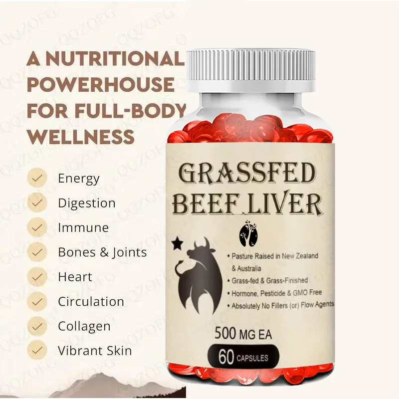 Beef Organ Complex 500mg Capsules Women's Whole Health Supplement