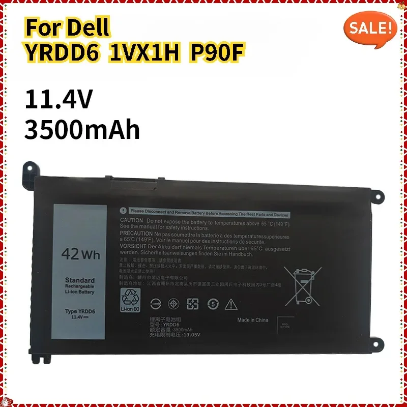 

YRDD6 1VX1H P90F Laptop Battery For Dell Vostro 3491 3591 3490 3590 3501 Inspiron 5481 5482 5485 5491 5591 5485 5585 5480 11.4V