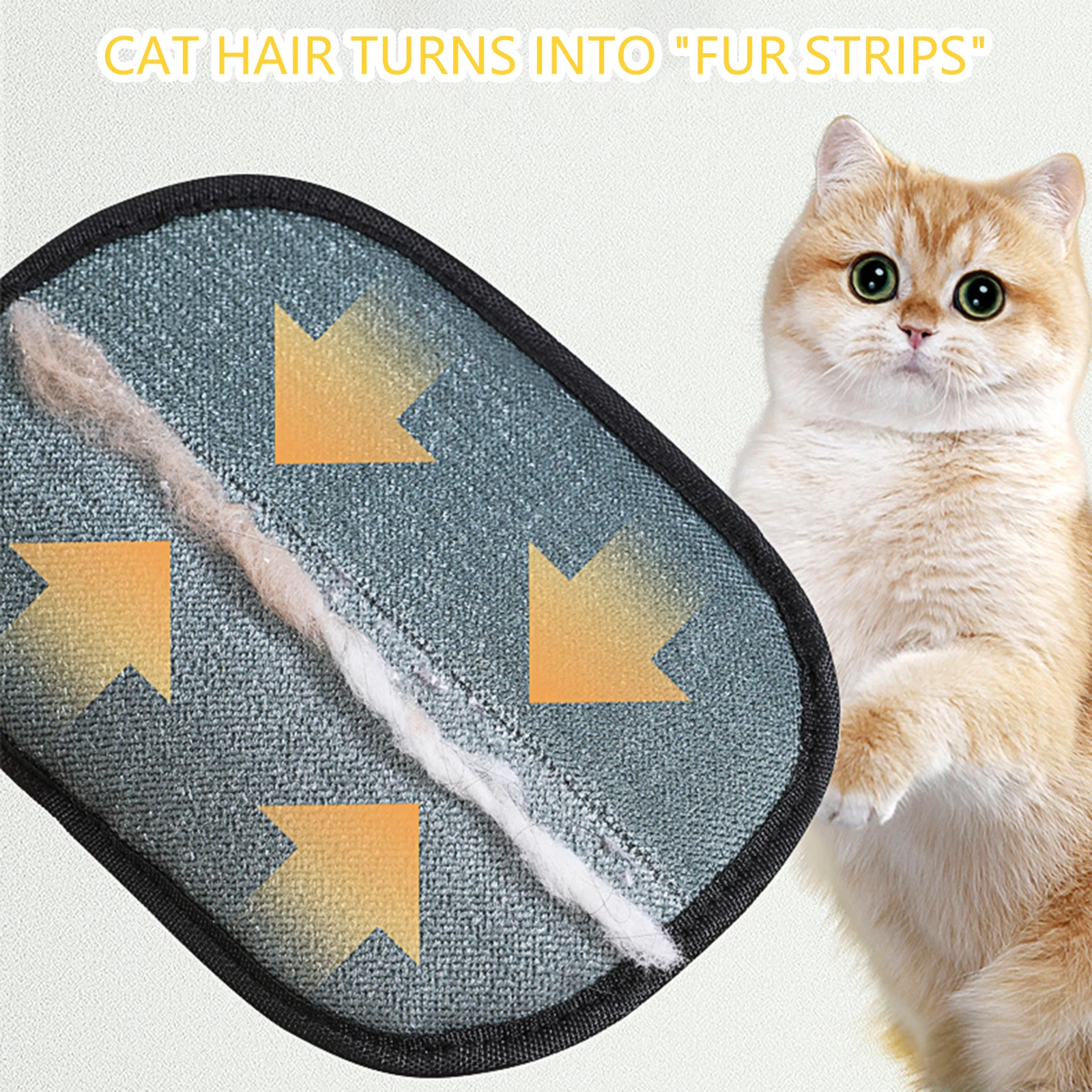 

Reusable Dog Cat Hairs Remover Mitt Dual-Soft Bristles Hair Collect in Strips for Long-Haired Cats Maine Coons Persian Care
