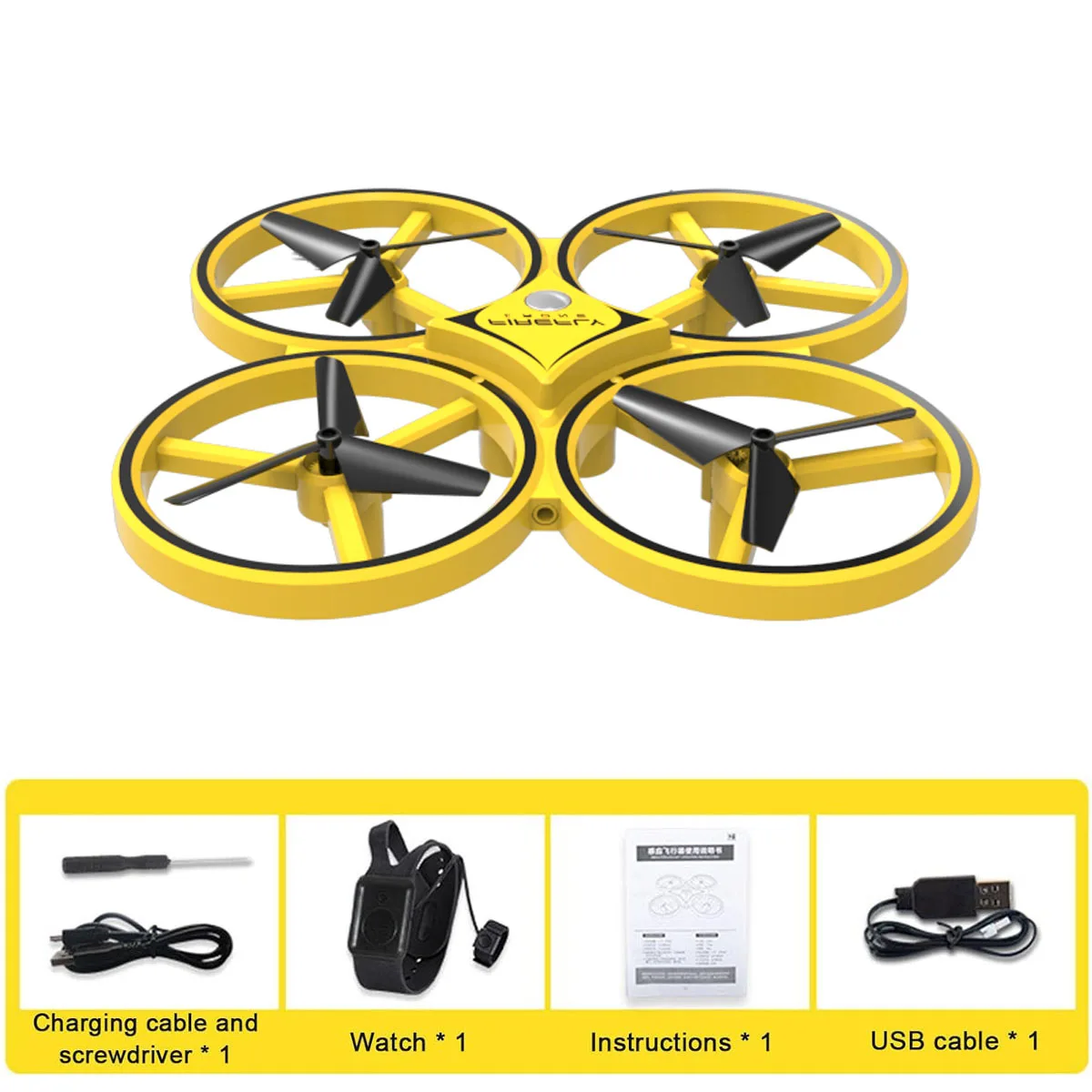 Watch Four Axis Induction Aircraft Intelligent Induction Remote Control Drone Gesture Suspended UFO