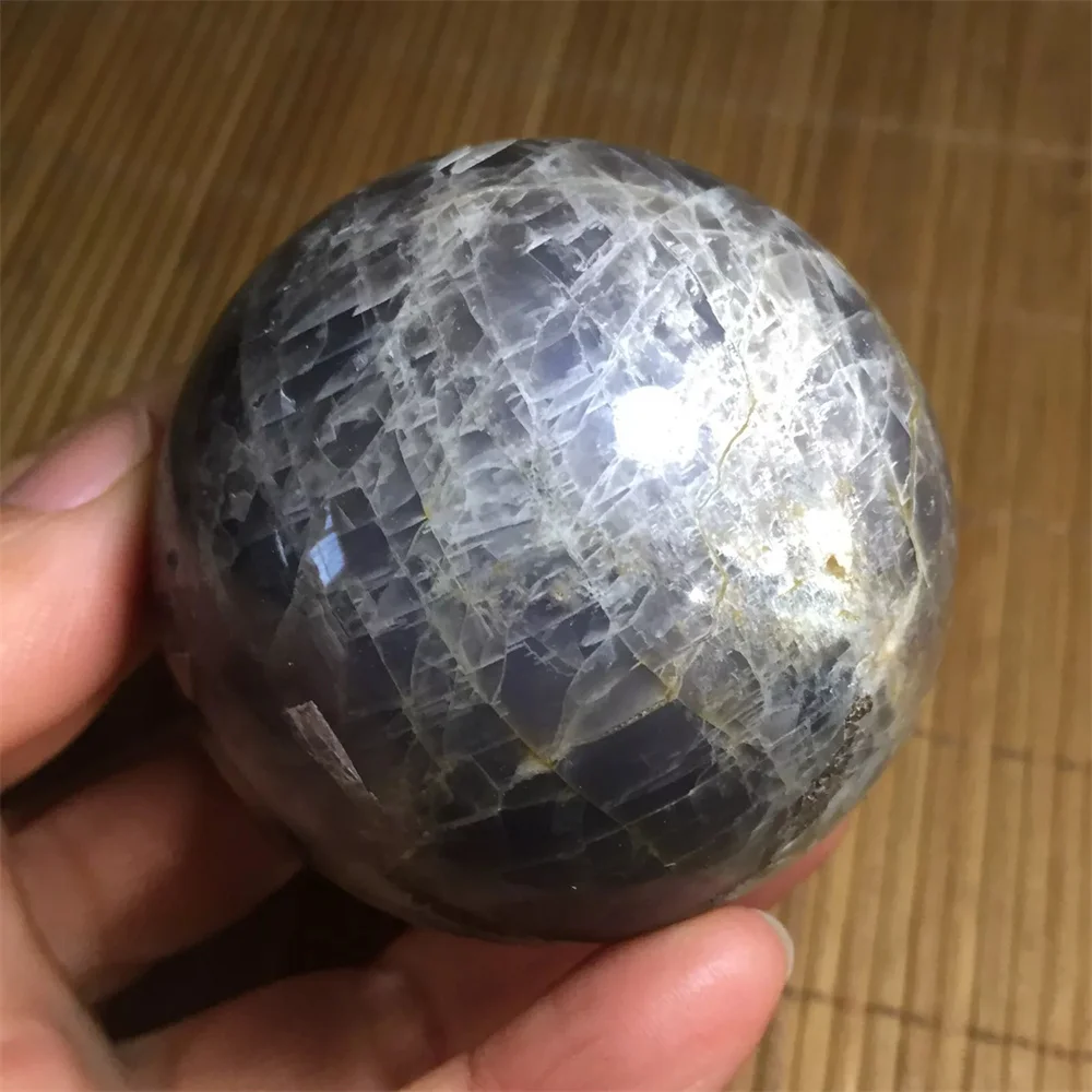 

Natural Grey Moonstone Crystal Sphere, Energy Gemstone, Reiki Healing, Gift, Room Decoration, Meditation, Demagnetization
