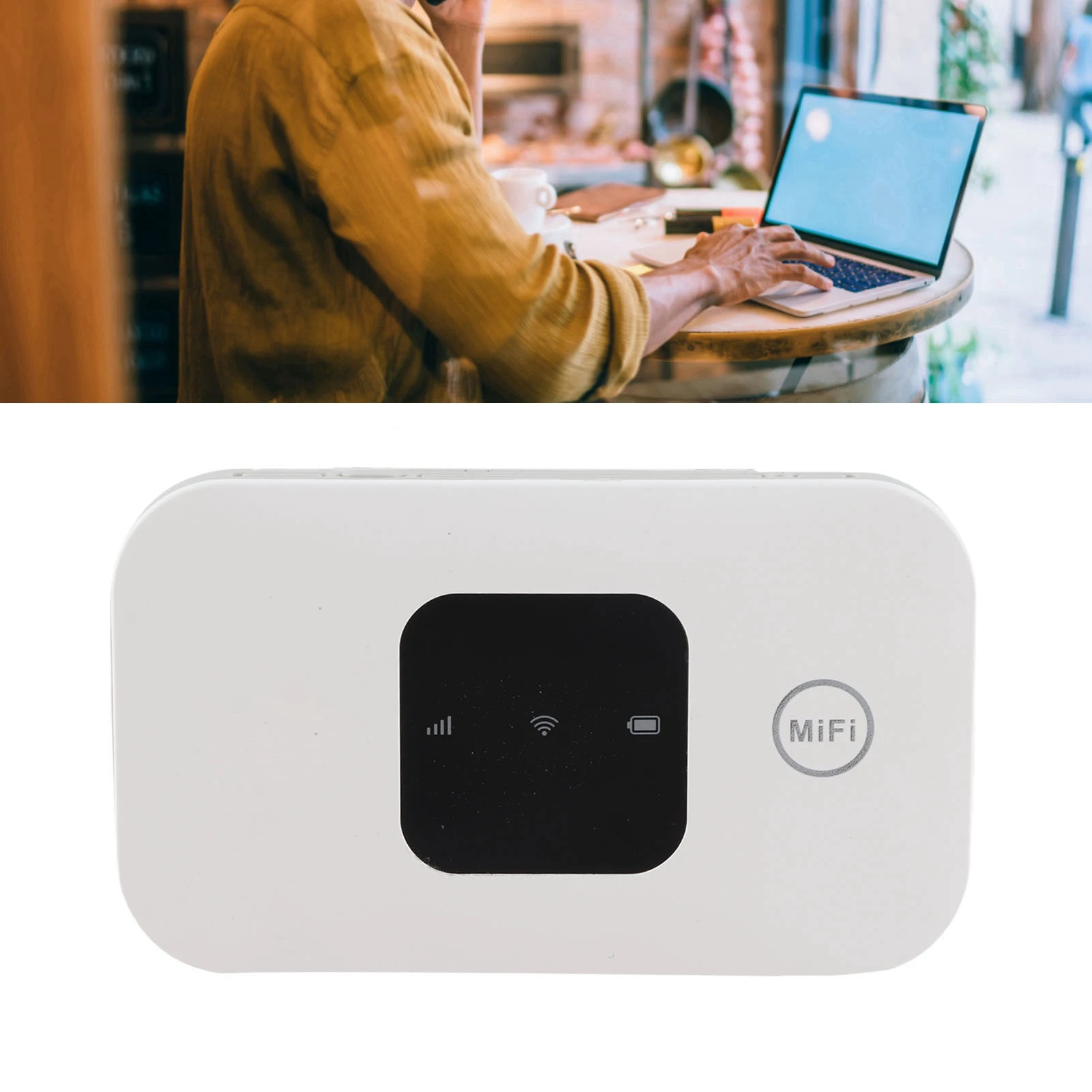 Portable Wifi Thin Compact Portable Wifi Device Mobile 2100mAh Battery High Speed Supports 10 Users for Laptop