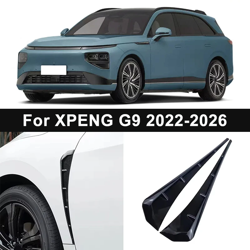 Fender Side Vents Air Wing Cover Trim 2Pcs TPU Decorative Stickers For XPENG G9 2022-2026 Car Accessories