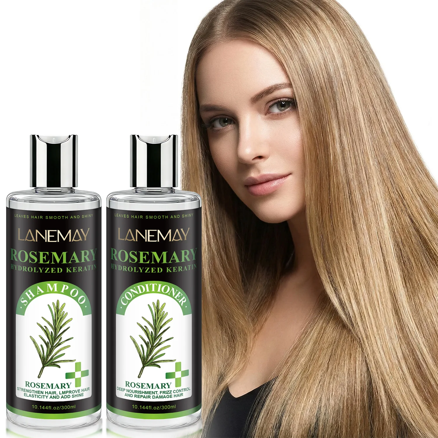 

Rosemary Oil Hydrolyzed Keratin Shampoo & Conditioner Set – For Stronger, Smoother Hair.