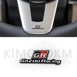 For Toyota GR Sport Gazoo Racing C-HR RAV4 Mirai Avensis Prado Camry Rav4 3D Metal Car Sticker Logo Labeling Emblem Badge Decals