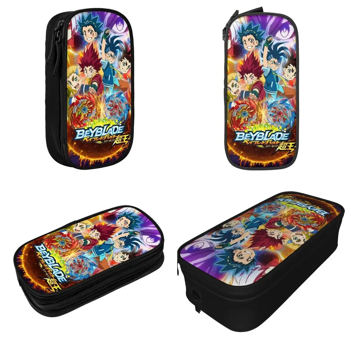 Beyblades Burst Anime Pencil Cases Kurenai Pencilcases Pen Holder for Girls Boys Large Storage Bags School Supplies Stationery