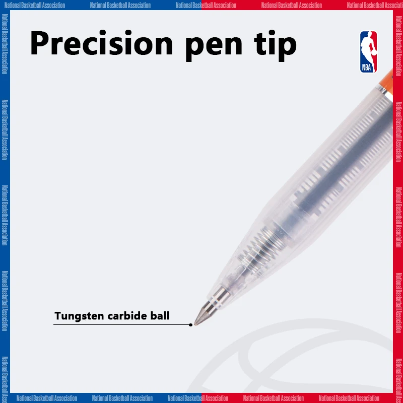 Deli X NBA High-Capacity Gel Pen 0.5mm Black Ink Smooth Writing Quick Drying Ballpoint Pen Office Study Stationery Supplies