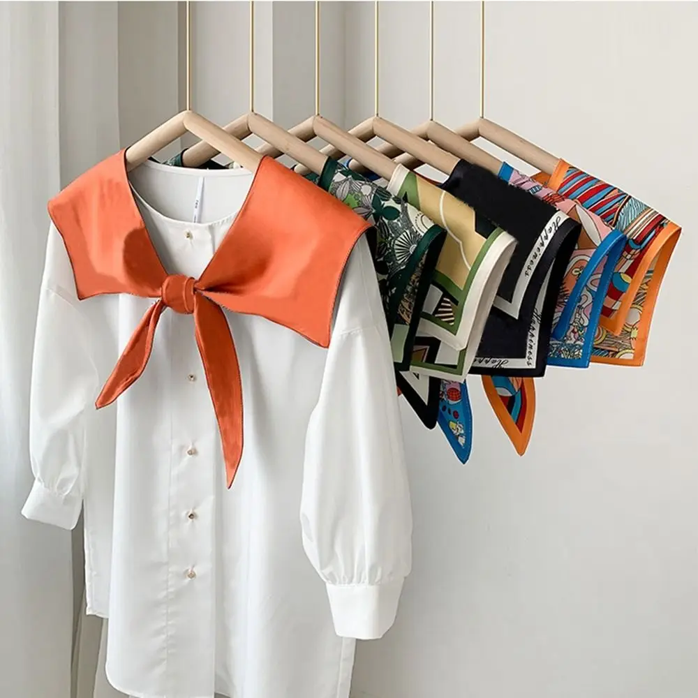 Print Small Fake Detachable Collar Protect Sunscreen Shawl Scarf Decoration Summer Dress Shirt False Collar Neckwear Cape