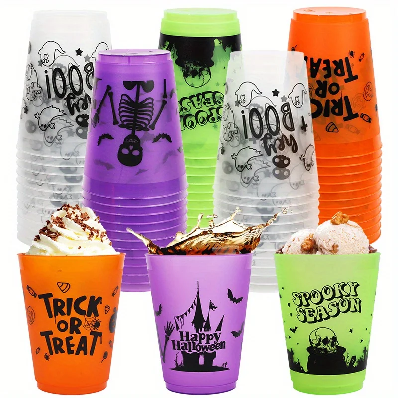 8/16/24 pack Party Cups Halloween Themed Party Design Cup Ideal Set for a Crazy Halloween Party Decoration Birthday Celebrations