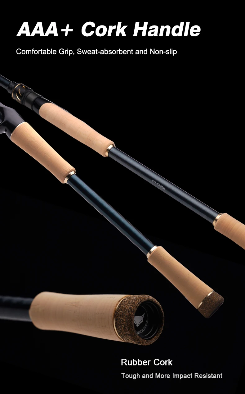 PURELURE DANCE S822H ML H Spinnrute für Bass High Carbon Long Throwing Angelrute im FUJI-Zubehör, Plus Spinnrolle – Detail 11