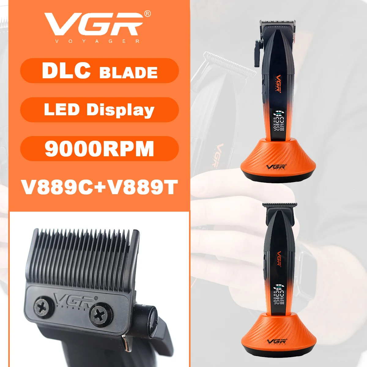vgr-bold-hair-cut-machine-combo-set-dlc-blade-9000rpm-full-metal-led-professional-hair-clipper-men's-haircut-machine