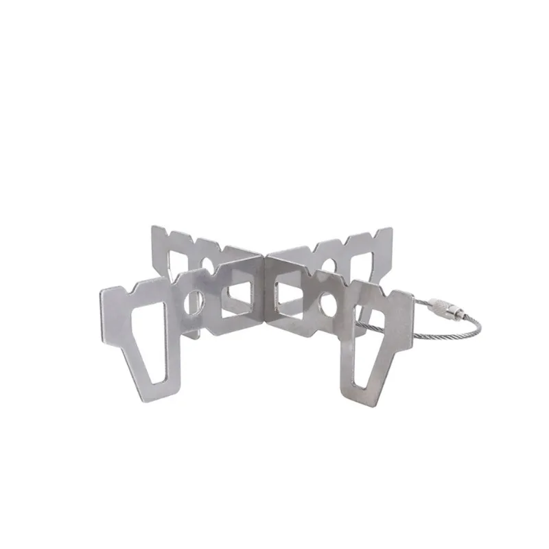 1 Pair Stainless Steel Alcohol Stove Cross Stand Stable Pot Support Rack Outdoor Camping Travel Furnace Accessory