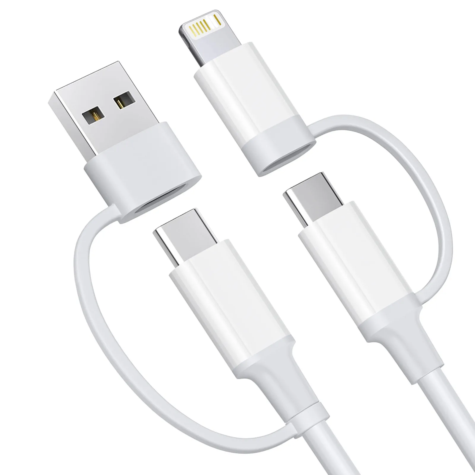 Kabel USB typu C do USB typu C 4-w-1 66W z szybkim ładowaniem PD i transmisją danych do iPhone 15/16/17 Pro Max, iPad, Xiaomi, Samsung Tablet, 1M — zdjęcie produktu 6