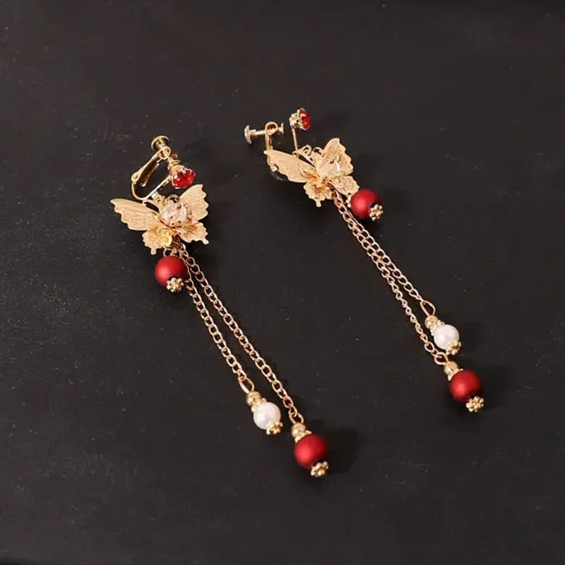 Xiuhe Headwear Accessories Chinese Hanfu Bridal Hair Accessories Set Tassel Dragon Phoenix Coat Hair Accessories Ancient Gifts