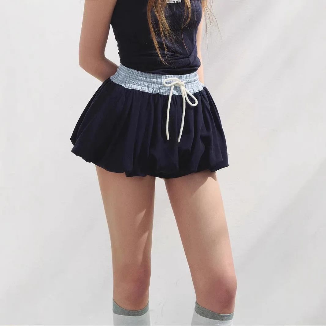 2026 Fluffy Cloud Like Playful Girl Contrasting Flower Bud Skirt Half Skirt