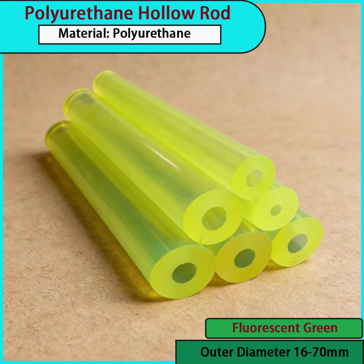 Polyurethane Hollow Rod with an Outer Diameter of 16-70mm Is Used in Machinery, Light Industry, Transportation, Etc