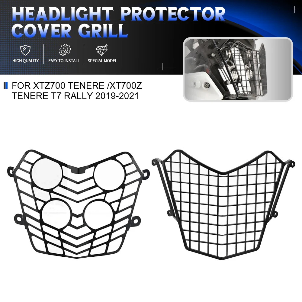 

For Yamaha XTZ700 Tenere /XT700Z T7 Rally 2019-2023 2022 Tenere700 Motorcycle Headlight Head light Grill Guard Cover Protector