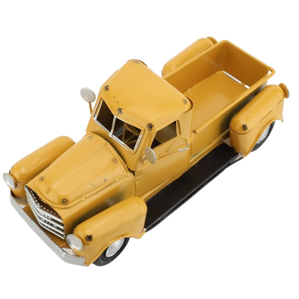Collectible Vehicles Iron Pickup Truck Model Vintage Tabletop Metal Model Truck Collectible Truck Gift Home Decoration