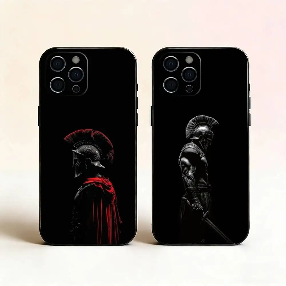 

Spartan Cool Phone Case For iPhone 17, 16,15,14,13,12,11 Plus,Pro Max, Others Soft Black Cover