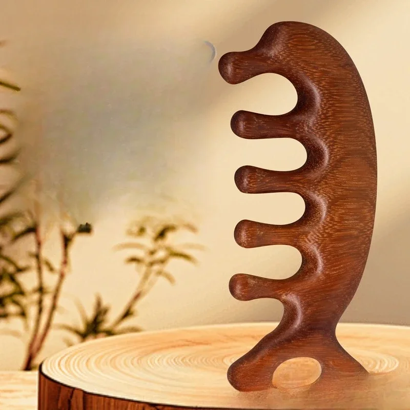 Sandalwood Dolphin Meridian Massage Comb Scalp Care Tool for Head Meridian Therapy