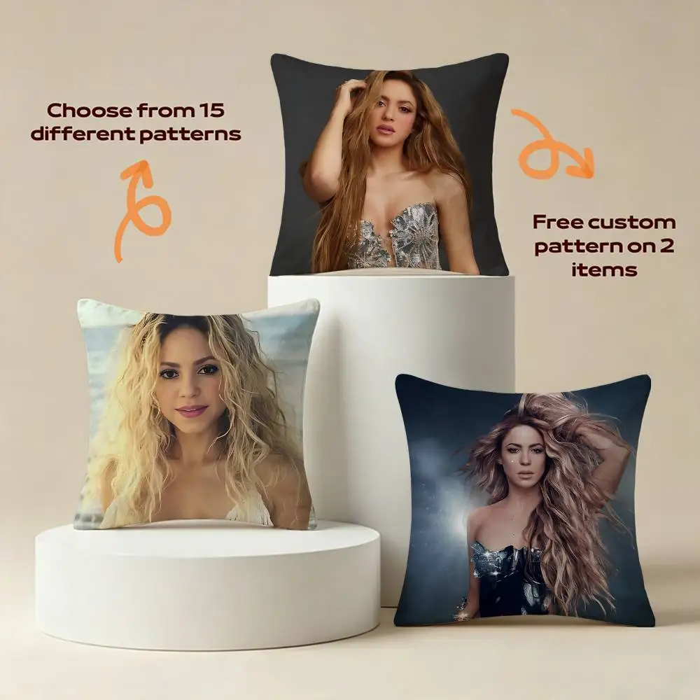 She Wolf S-Shakira D-DAIdai Square Sofa Pillow Cover Solid Color Living Room Home Decor Cushion Case