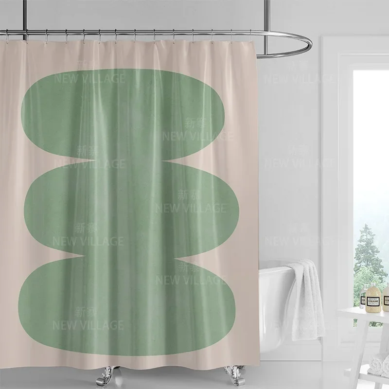 Tenda da doccia con graffiti geometrici astratti Tenda da doccia per tende da bagno in tessuto impermeabile vento minimalista nordico 180x200