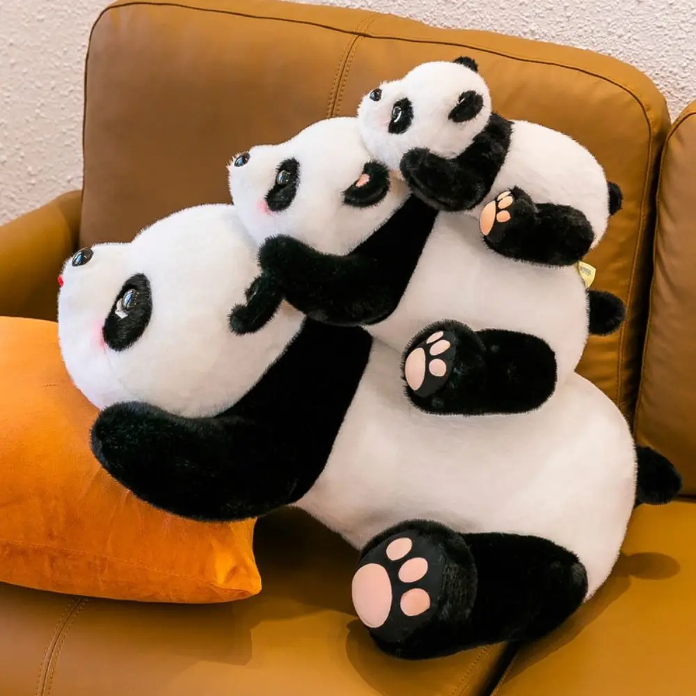 Panda Panda Plüschtiere Hockende Haltung Sitzhaltung Panda Gefüllte Puppe Schöne flauschige weiche Panda Plüschpuppe DIY Plüschtiere