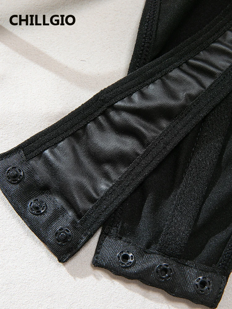 ملابس داخلية نسائية مثيرة من CHILLGIO ملابس داخلية مثيرة من الجلد الصناعي قطعة واحدة ملابس داخلية مزيج من الجلد الصناعي #6