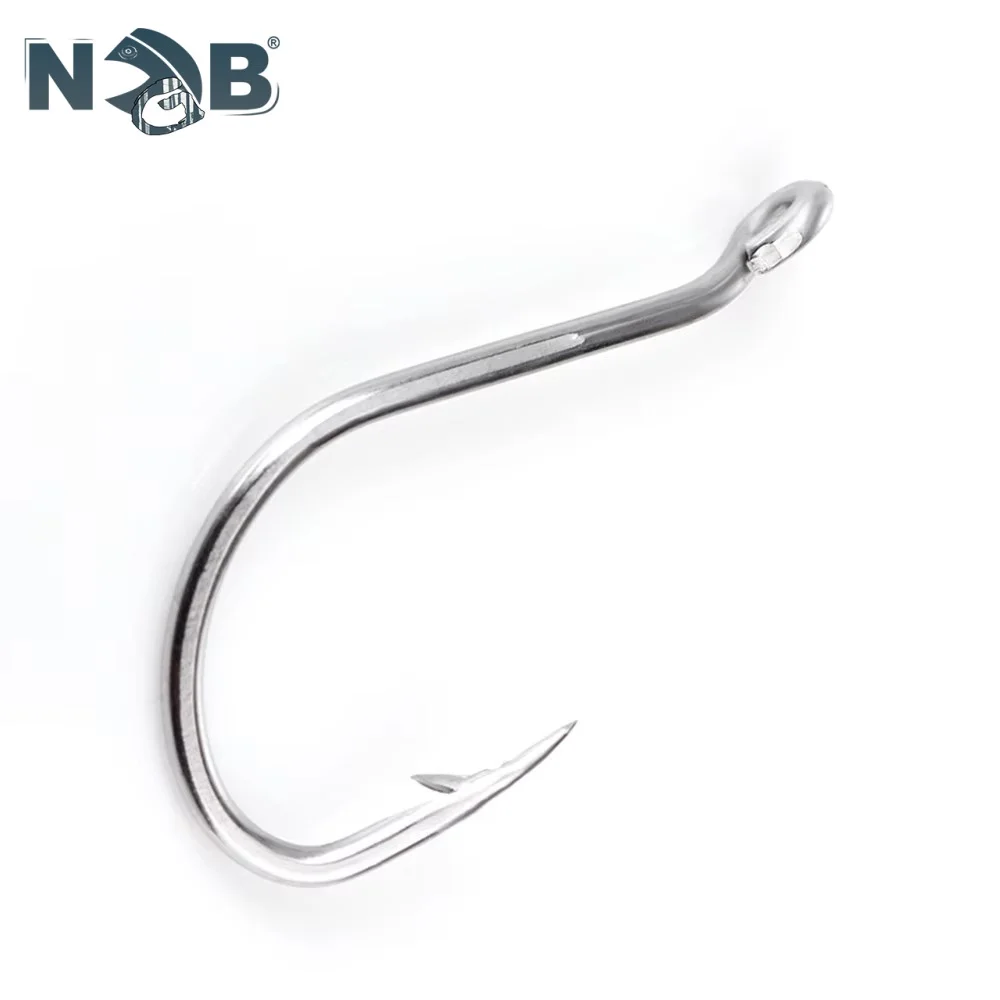 NGB 92553SS 25-50PCS Stainless Iron Fishing Hook Ringed 5/0#-5# Barbed Sharp OCTOPUS Fishhook Baitholder Fishing