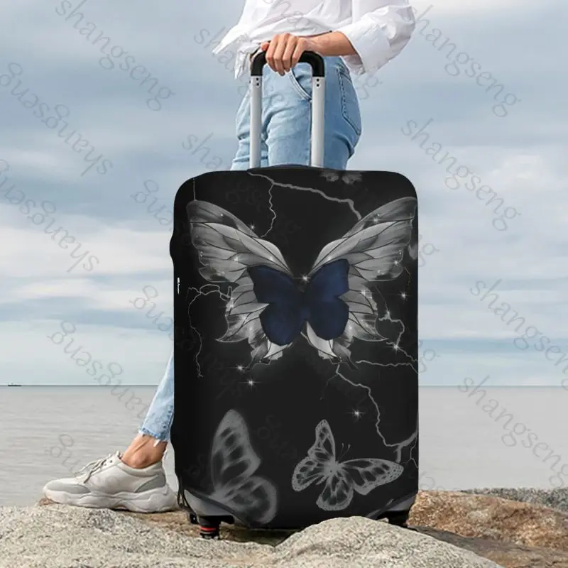 Color Butterfly printing Thicken Luggage Cover Elasticity Trolley dust cover Suitcase Protection Cover Suitcase Case Accessories