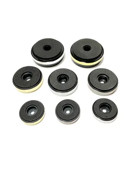 แผ่นแปะเท้าพลาสติกกรอบสีทองลดการสั่นสะเทือนของลำโพงขาเครื่องใช้ไฟฟ้าในเฟอร์นิเจอร์