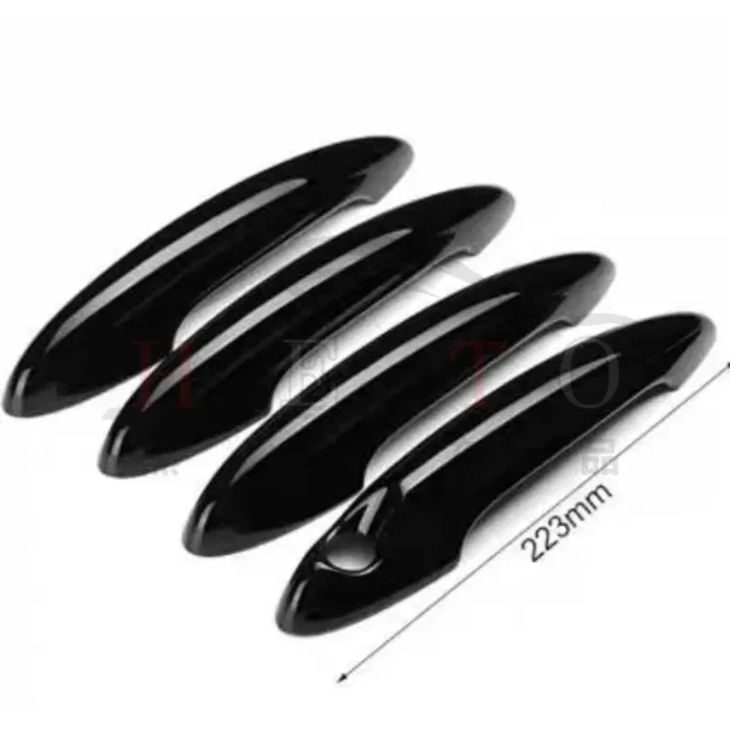 Para 2 pçs r50 r52 r53 r55 r56 r57 r58 r59 r61 para preto brilhante maçaneta exterior da porta do carro replac popular