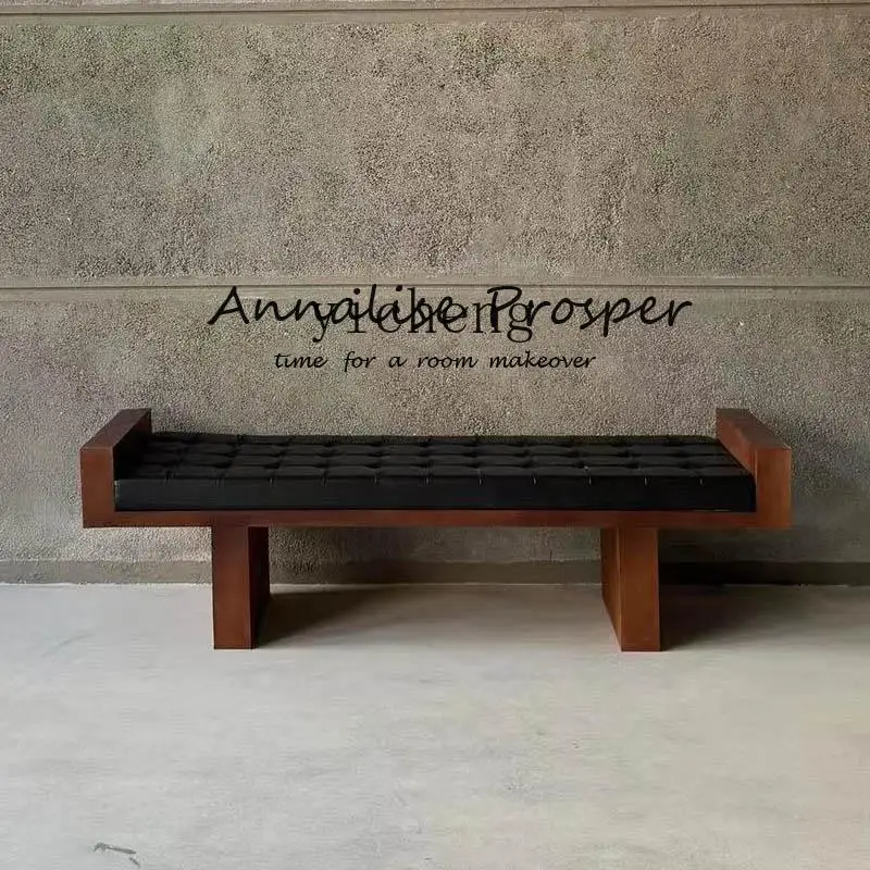 YFY  sofa stool solid wood retro bench stool entrance entrance shoe change stool cloakroom bedroom end of bed