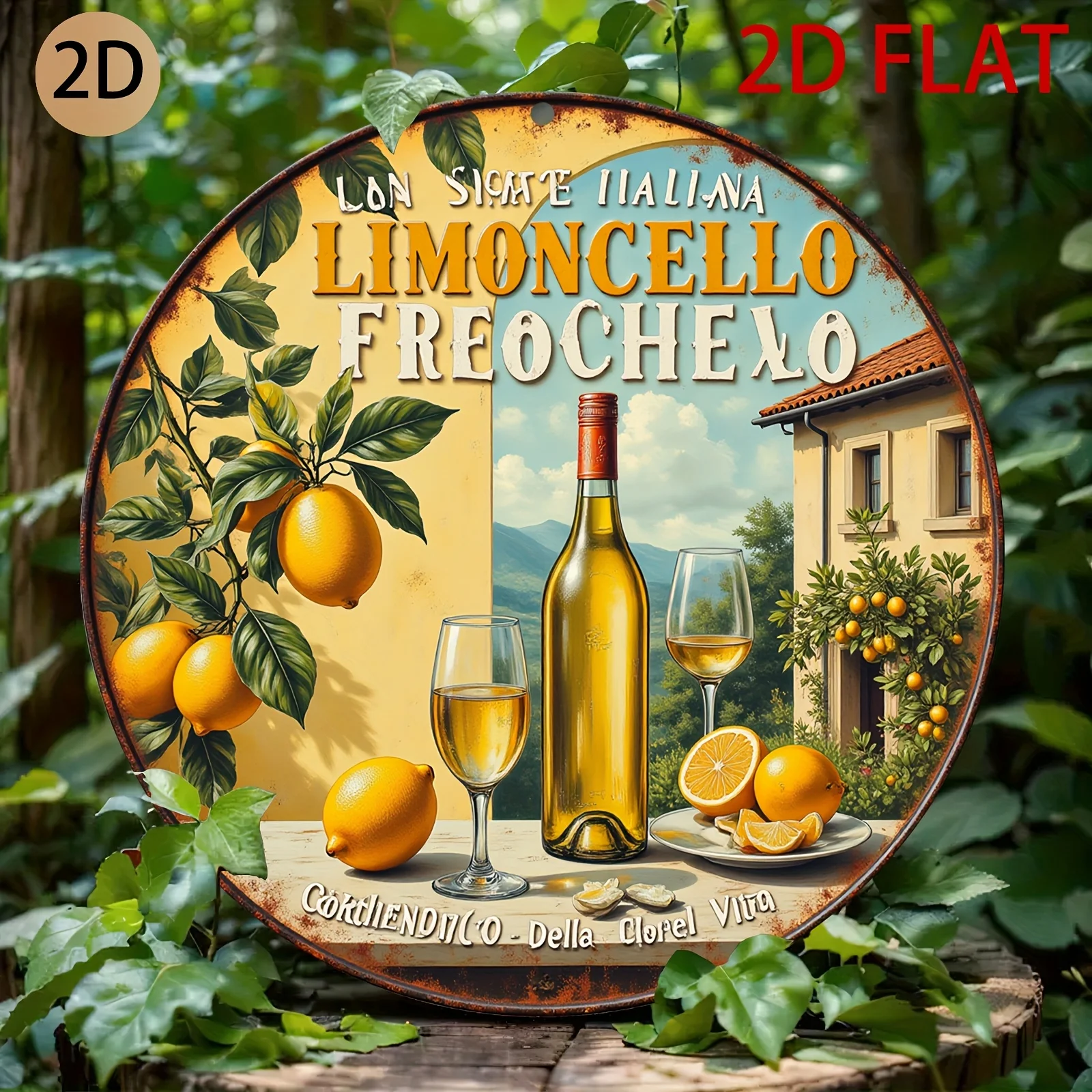 Limoncello Lemon Wine - Tin Sign - Vintage Durable Metal Plaque Wall Decor, Home Office Bar Man Cave Wall Art