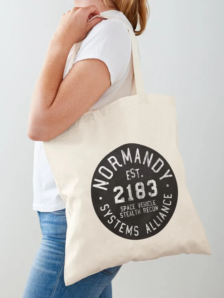 

SSV Normandy Athletic Shirt Mass Effect Athletic Style White Print Tote Bag custom tote bag tote bag women canvas bags