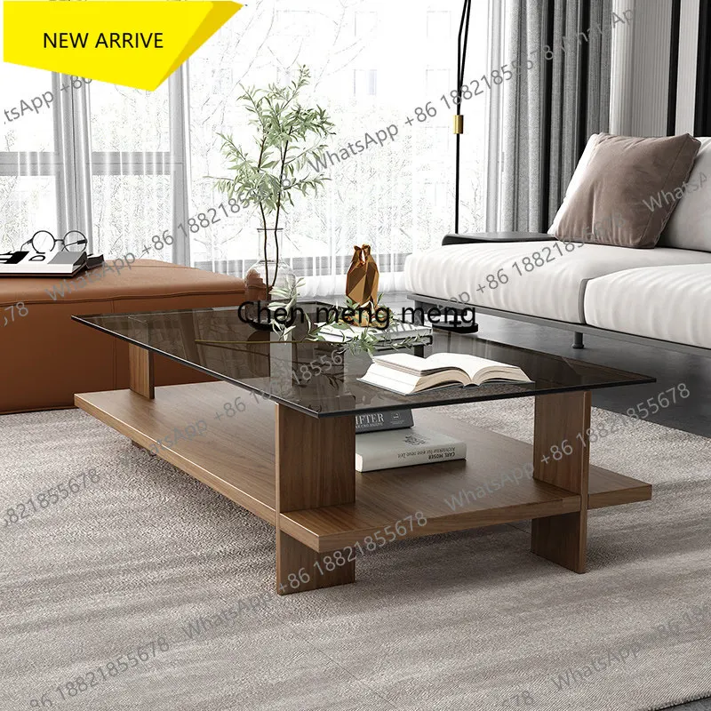 

Кофейные столики Z183 из китайского стекла, коричнево-черные, в японском стиле, дизайнерские, винтажные, в скандинавском стиле, мебель для дома