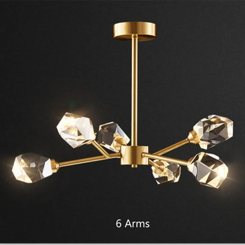 

Crystal Pendant Lights Modern Bedroom Light Sitting Room Pop Led Light For Living Room Livingroom Foyer Light Luxury Lighting