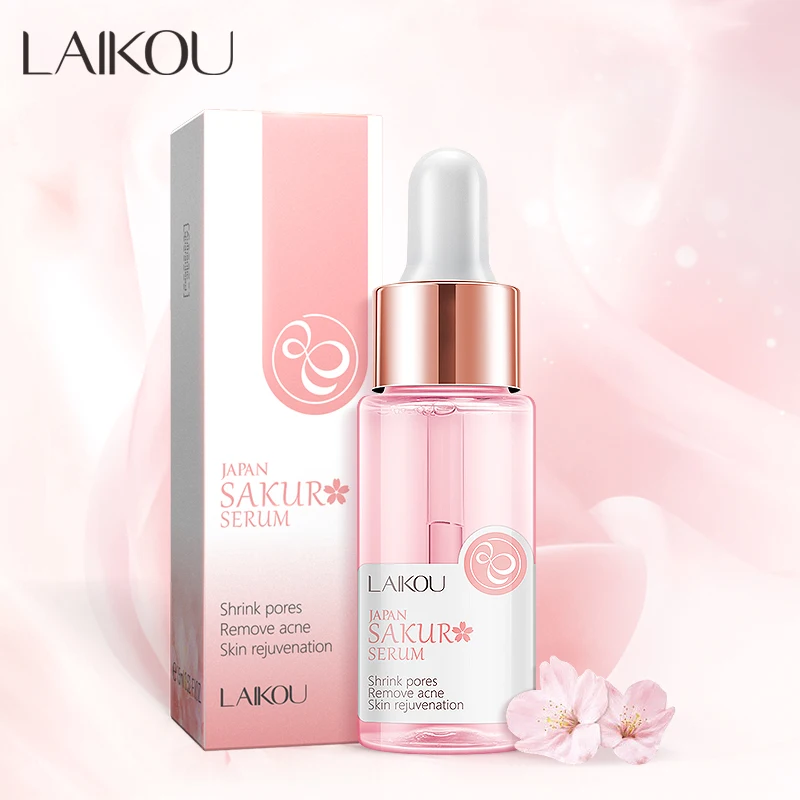

LAIKOU Japan Sakura Facial Essence Brightening Moisturzing Balance Grease Refreshing Hyaluronic Acid Face Serum Pure Skin Care