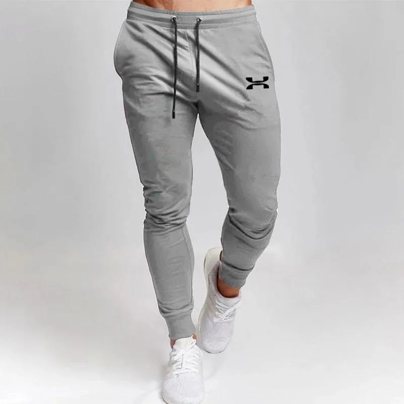 Men\'s Fitness Trousers Solid Color Mid-Waist Loose Breathable Straight-Leg Casual Pants Thin Quick-Drying Sports Pants